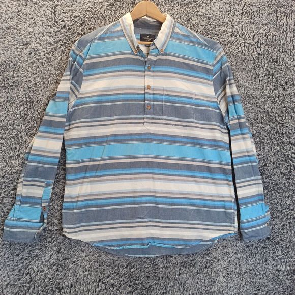 American Eagle Outfitters Other - American Eagle Shirt Men XLarge Blue Striped Casual Button Up Collar Long Sleeve